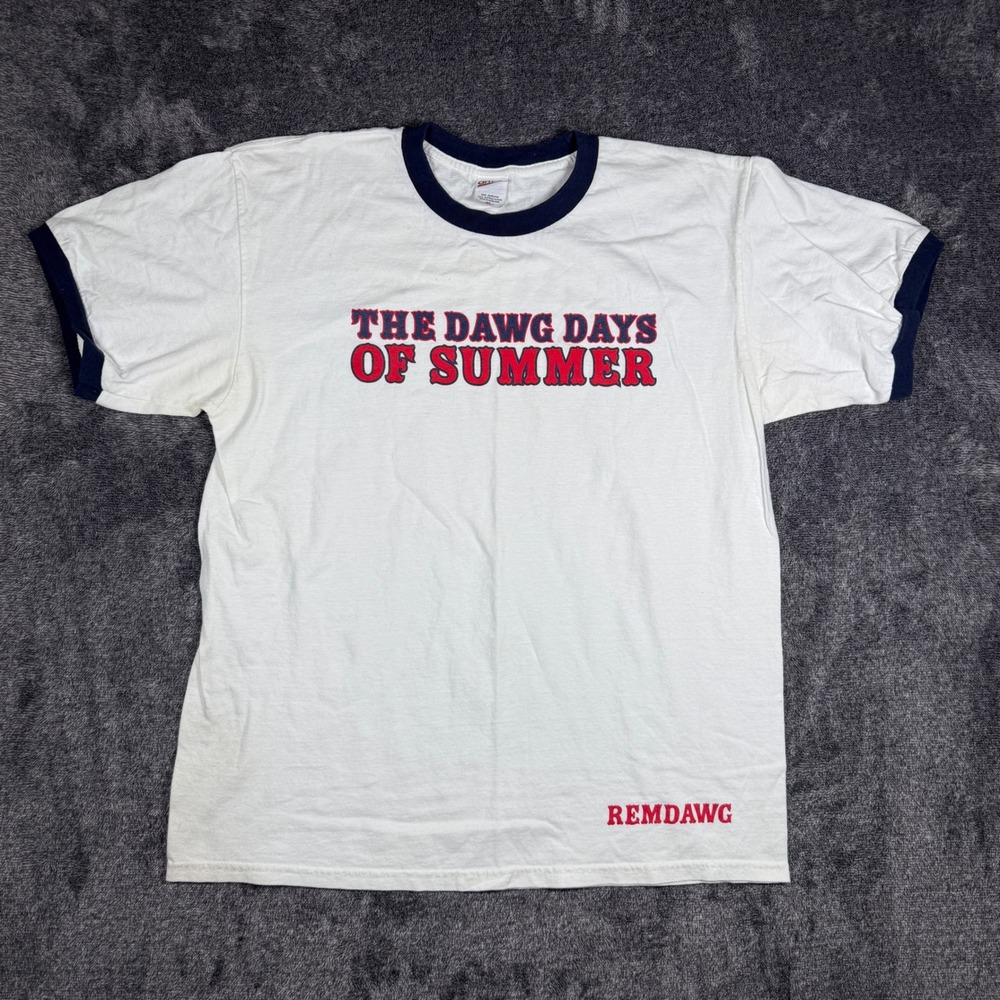 Vintage Anvil Miller Lite Remdawg The Dawg Days of Summer Ringer Tee White XL